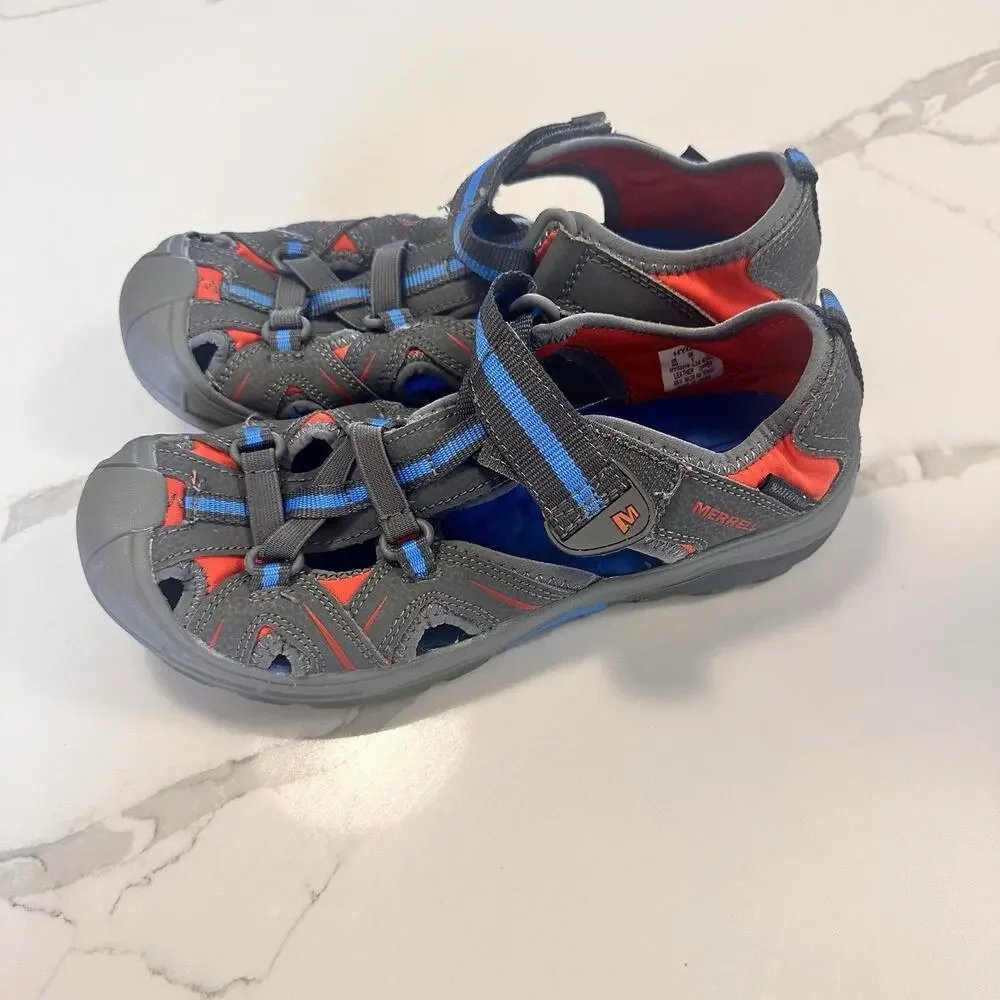 Merrell Kid's Hydro H2O Hiker Sandal Boys Size 4M Gray Gunsmoke water show